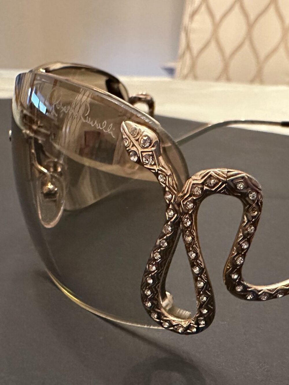 ✨ ROBERTO CAVALLI CRYSTAL SERPENT RIMLESS SUNGLASSES ✨